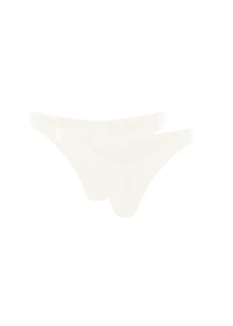 9 White thong underwear laid flat on a white background, with minimal shading for subtle contours